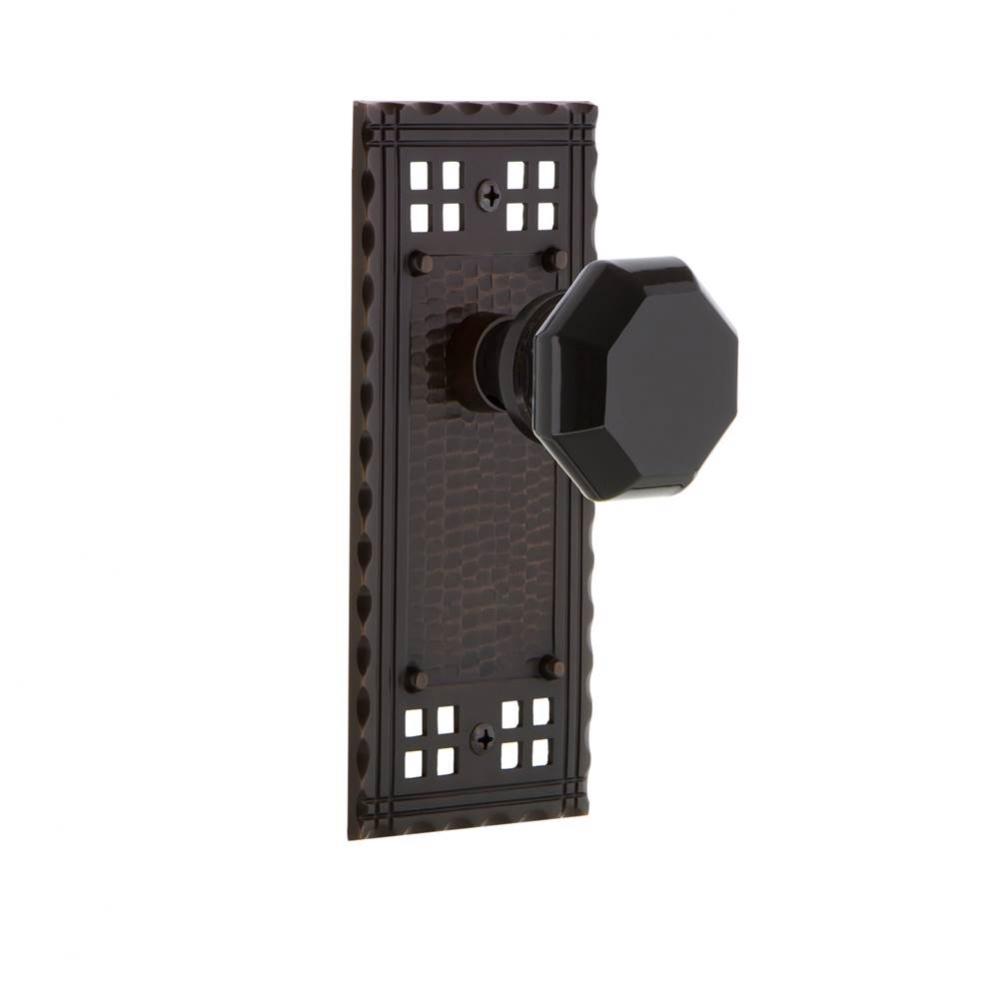 Nostalgic Warehouse Craftsman Plate Double Dummy Waldorf Black Door Knob in Timeless Bronze