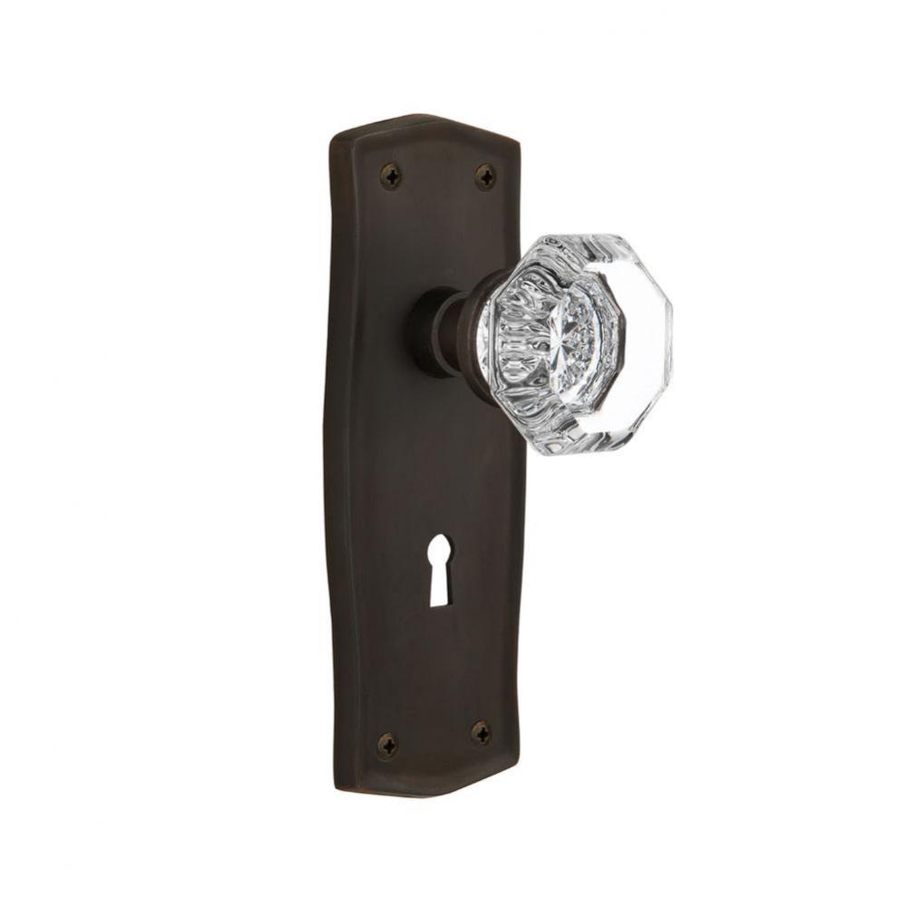 Nostalgic Warehouse Prairie Plate with Keyhole Single Dummy Waldorf Door Knob in Oil-Rubbed Bronze