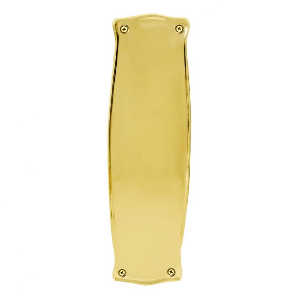 Nostalgic Warehouse Prairie Pushplate in Polished Brass