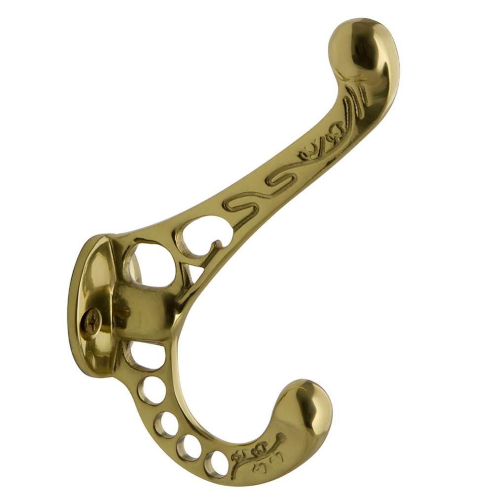 Nostalgic Warehouse Victorian Coat Hook in Unlacquered Brass