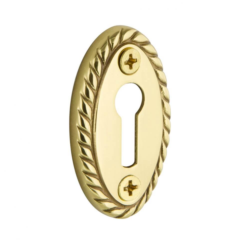 Nostalgic Warehouse Rope Keyhole Cover in Unlacquered Brass