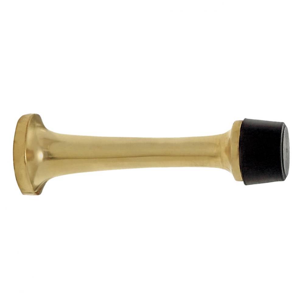 Nostalgic Warehouse Rubber Tipped Door Stop in Unlacquered Brass