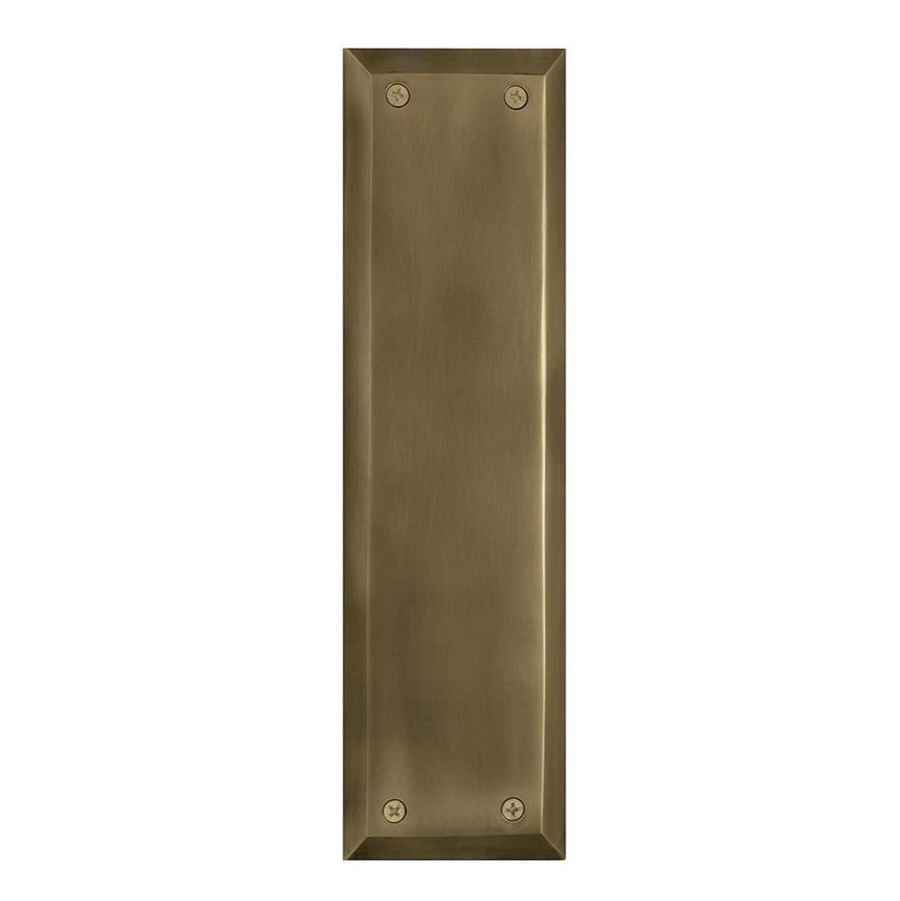 Nostalgic Warehouse New York Pushplate in Antique Brass