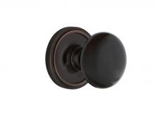 Nostalgic Warehouse 700064 - Nostalgic Warehouse Classic Rosette Passage Black Porcelain Door Knob in Timeless Bronze