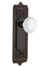 Nostalgic Warehouse 700294 - Nostalgic Warehouse Egg & Dart Plate Passage White Porcelain Door Knob in Timeless Bronze