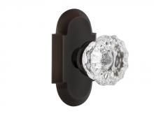 Nostalgic Warehouse 700504 - Nostalgic Warehouse Cottage Plate Single Dummy Crystal Glass Door Knob in Timeless Bronze