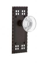 Nostalgic Warehouse 700531 - Nostalgic Warehouse Craftsman Plate Single Dummy Round Clear Crystal Glass Door Knob in Timeless B