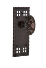 Nostalgic Warehouse 700533 - Nostalgic Warehouse Craftsman Plate Single Dummy Victorian Door Knob in Timeless Bronze