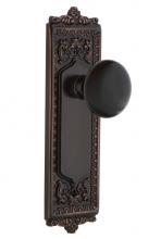 Nostalgic Warehouse 700550 - Nostalgic Warehouse Egg & Dart Plate Single Dummy Black Porcelain Door Knob in Timeless Bronze