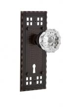 Nostalgic Warehouse 700645 - Nostalgic Warehouse Craftsman Plate with Keyhole Single Dummy Crystal Glass Door Knob in Timeless