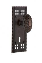 Nostalgic Warehouse 700656 - Nostalgic Warehouse Craftsman Plate with Keyhole Single Dummy Victorian Door Knob in Timeless Bron