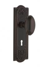 Nostalgic Warehouse 700693 - Nostalgic Warehouse Meadows Plate with Keyhole Single Dummy Homestead Door Knob in Timeless Bronze