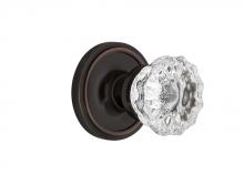 Nostalgic Warehouse 700755 - Nostalgic Warehouse Classic Rosette Double Dummy Crystal Glass Door Knob in Timeless Bronze