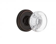 Nostalgic Warehouse 700765 - Nostalgic Warehouse Classic Rosette Double Dummy Round Clear Crystal Glass Door Knob in Timeless B