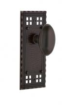 Nostalgic Warehouse 700794 - Nostalgic Warehouse Craftsman Plate Double Dummy Homestead Door Knob in Timeless Bronze