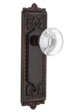 Nostalgic Warehouse 700831 - Nostalgic Warehouse Egg & Dart Plate Double Dummy Round Clear Crystal Glass Door Knob in Timel