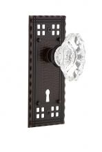 Nostalgic Warehouse 700913 - Nostalgic Warehouse Craftsman Plate with Keyhole Double Dummy Chateau Door Knob in Timeless Bronze