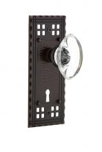 Nostalgic Warehouse 700921 - Nostalgic Warehouse Craftsman Plate with Keyhole Double Dummy Oval Clear Crystal Glass Door Knob i