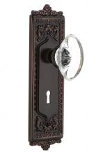 Nostalgic Warehouse 700951 - Nostalgic Warehouse Egg & Dart Plate with Keyhole Double Dummy Oval Clear Crystal Glass Door K