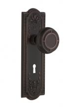 Nostalgic Warehouse 700965 - Nostalgic Warehouse Meadows Plate with Keyhole Double Dummy Mission Door Knob in Timeless Bronze