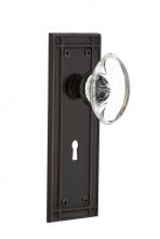 Nostalgic Warehouse 700984 - Nostalgic Warehouse Mission Plate with Keyhole Double Dummy Oval Clear Crystal Glass Door Knob in
