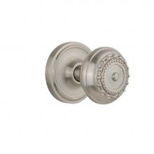 Nostalgic Warehouse 701848 - Nostalgic Warehouse Classic Rosette Double Dummy Meadows Door Knob in Satin Nickel