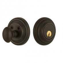 Nostalgic Warehouse 702276 - Nostalgic Warehouse Classic Rosette Single Cylinder Deadbolt in Oil-Rubbed Bronze