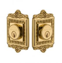 Nostalgic Warehouse 702359 - Nostalgic Warehouse Egg & Dart Plate Double Cylinder Deadbolt in Unlacquered Brass