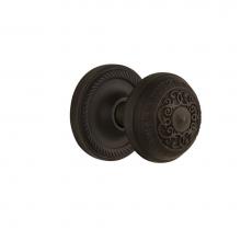 Nostalgic Warehouse 702572 - Nostalgic Warehouse Rope Rosette Interior Mortise Egg & Dart Door Knob in Oil-Rubbed Bronze