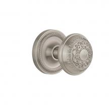 Nostalgic Warehouse 702574 - Nostalgic Warehouse Rope Rosette Interior Mortise Egg & Dart Door Knob in Satin Nickel