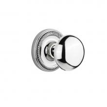 Nostalgic Warehouse 702595 - Nostalgic Warehouse Rope Rosette Double Dummy New York Door Knob in Bright Chrome
