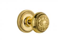 Nostalgic Warehouse 702735 - Nostalgic Warehouse Rope Rosette Double Dummy Egg & Dart Door Knob in Unlacquered Brass