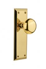 Nostalgic Warehouse 702803 - Nostalgic Warehouse New York Plate Double Dummy New York Door Knob in Unlacquered Brass