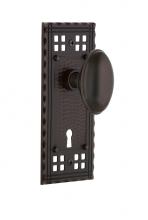 Nostalgic Warehouse 703822 - Nostalgic Warehouse Craftsman Plate Interior Mortise Homestead Door Knob in Timeless Bronze