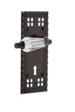 Nostalgic Warehouse 703828 - Nostalgic Warehouse Craftsman Plate Interior Mortise Parlor Lever in Timeless Bronze