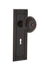 Nostalgic Warehouse 703886 - Nostalgic Warehouse Mission Plate Interior Mortise Meadows Door Knob in Timeless Bronze