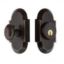 Nostalgic Warehouse 703933 - Nostalgic Warehouse Cottage Plate Single Cylinder Deadbolt in Timeless Bronze