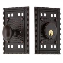 Nostalgic Warehouse 703935 - Nostalgic Warehouse Craftsman Plate Single Cylinder Deadbolt in Timeless Bronze