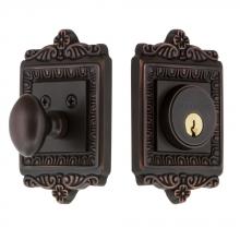 Nostalgic Warehouse 703938 - Nostalgic Warehouse Egg & Dart Plate Single Cylinder Deadbolt in Timeless Bronze