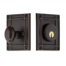 Nostalgic Warehouse 703941 - Nostalgic Warehouse Mission Plate Single Cylinder Deadbolt in Timeless Bronze