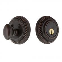 Nostalgic Warehouse 703945 - Nostalgic Warehouse Rope Rosette Single Cylinder Deadbolt in Timeless Bronze