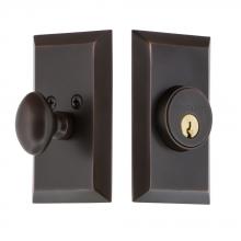 Nostalgic Warehouse 703948 - Nostalgic Warehouse Studio Plate Single Cylinder Deadbolt in Timeless Bronze