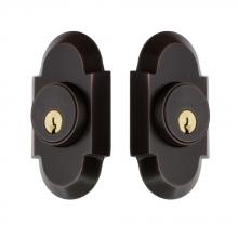 Nostalgic Warehouse 703953 - Nostalgic Warehouse Cottage Plate Double Cylinder Deadbolt in Timeless Bronze
