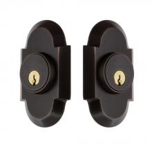 Nostalgic Warehouse 703954 - Nostalgic Warehouse Cottage Plate Double Cylinder Deadbolt in Timeless Bronze