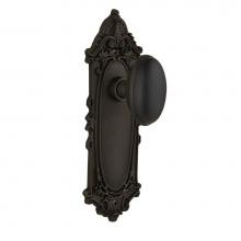 Nostalgic Warehouse 704015 - Nostalgic Warehouse Victorian Plate Double Dummy Homestead Door Knob in Oil-Rubbed Bronze