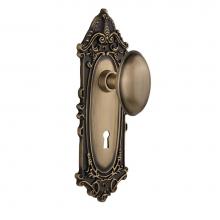 Nostalgic Warehouse 704028 - Nostalgic Warehouse Victorian Plate with Keyhole Privacy Homestead Door Knob in Antique Brass