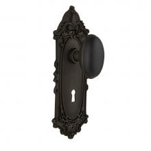 Nostalgic Warehouse 704033 - Nostalgic Warehouse Victorian Plate with Keyhole Passage Homestead Door Knob in Oil-Rubbed Bronze