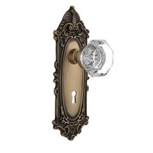 Nostalgic Warehouse 704094 - Nostalgic Warehouse Victorian Plate with Keyhole Single Dummy Waldorf Door Knob in Antique Brass