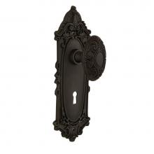 Nostalgic Warehouse 704109 - Nostalgic Warehouse Victorian Plate with Keyhole Double Dummy Victorian Door Knob in Oil-Rubbed Br