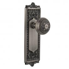 Nostalgic Warehouse 704150 - Nostalgic Warehouse Egg & Dart Plate Single Dummy Egg & Dart Door Knob in Antique Pewter